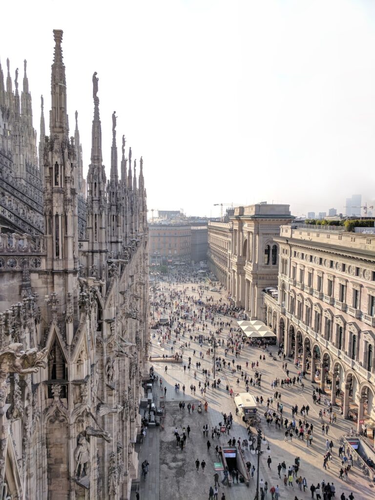A panoramic view of Milan's skyline, a sight soon to be home for those moving to Milan in 2023.