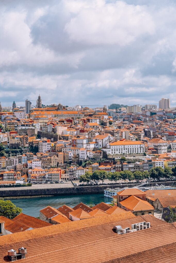 The gorgeous tiled roofs of Porto buildings