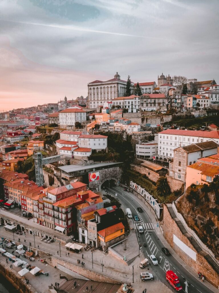 aerial view of a Porto neighborhood