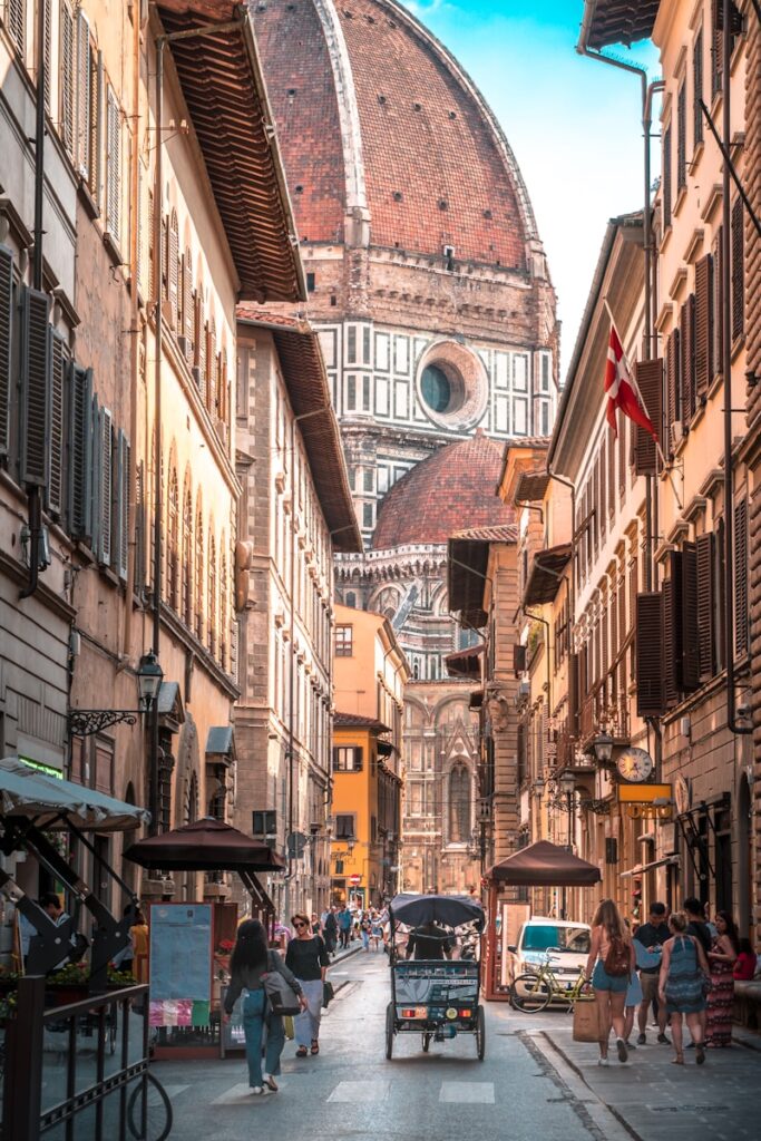 A street near the Duomo in Florence, one of Italy's most expat-friendly cities